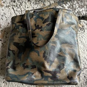 Bandier Camo Leather Tote